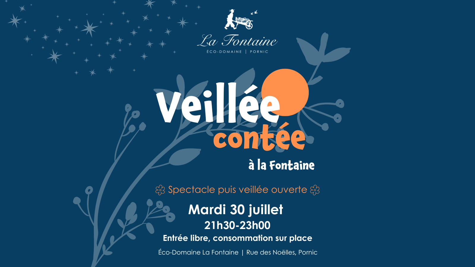 Veillée contée mardi 30 juillet à La Fontaine