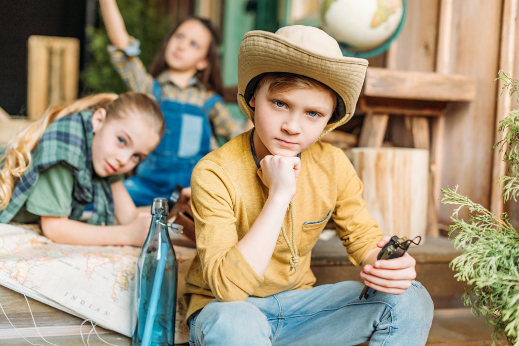 Chasse au trésor (enfants) à l'hôtel restaurant l'Eco-Domaine La Fontaine à Pornic