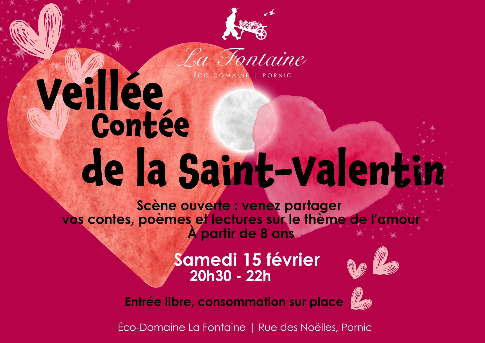 Veillée Contée Saint Valentin Pornic animations adultes enfants gratuit